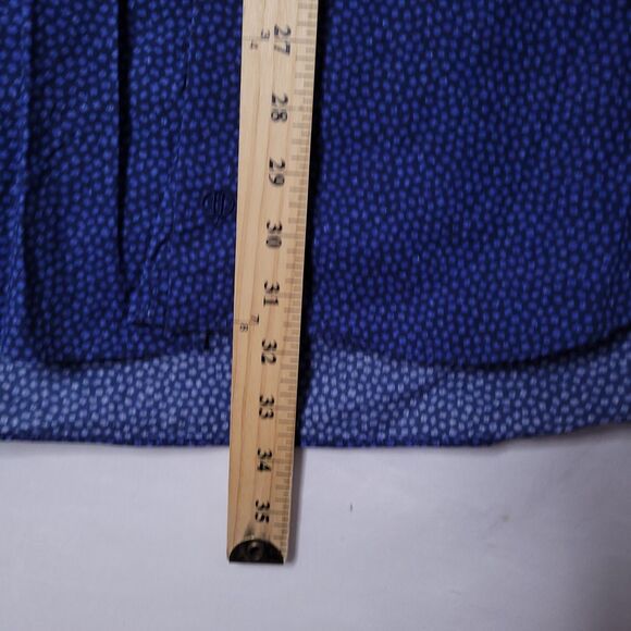 David Donahue Shirt Mens Large Blue Printed Cotton - Picture 6 of 11